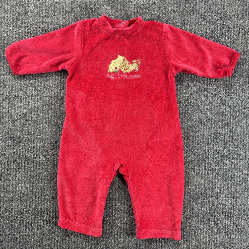 Vintage Pooh Classics Baby Infant Romper Jumper OnePiece Embroidered Size 0-3 mo